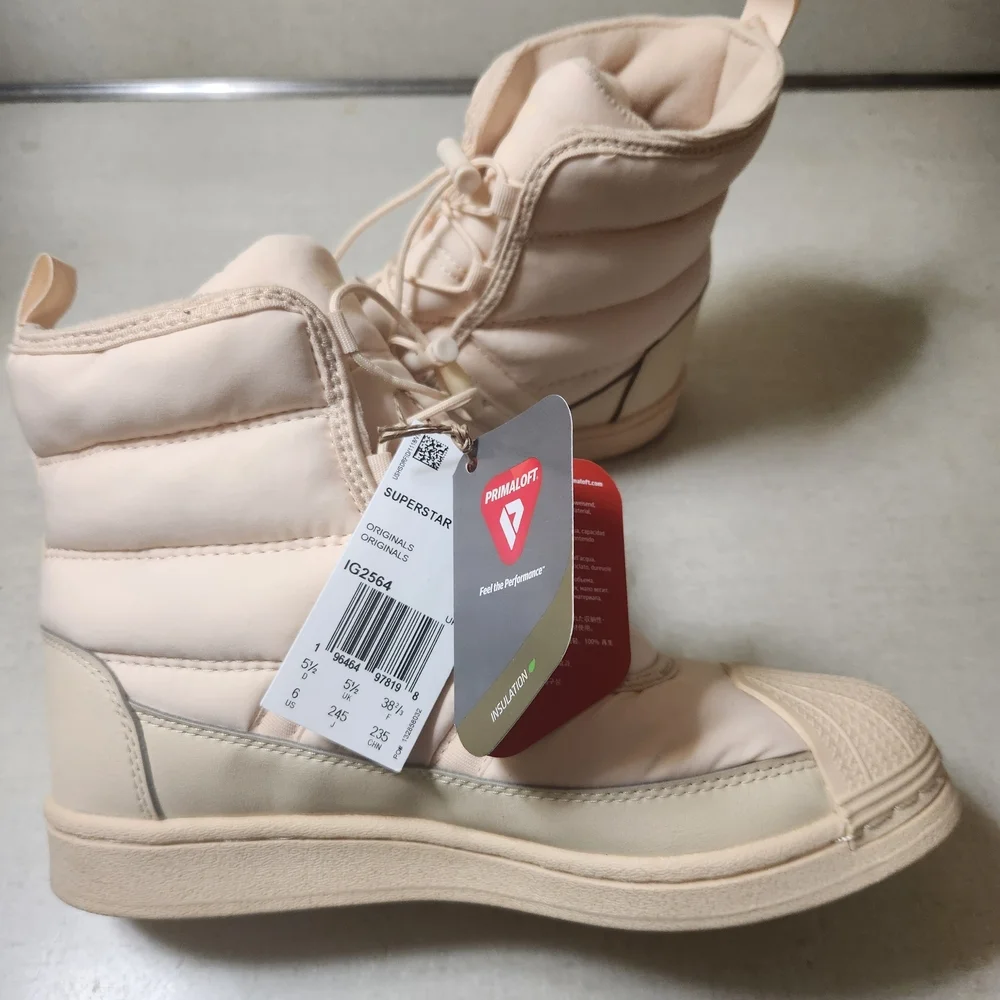 adidas Originals Cream Winter & Rain Boots Quilted Design